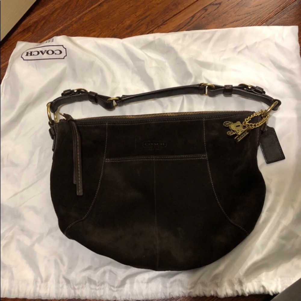 Suede coach hobo bag. Bought from the Coach store